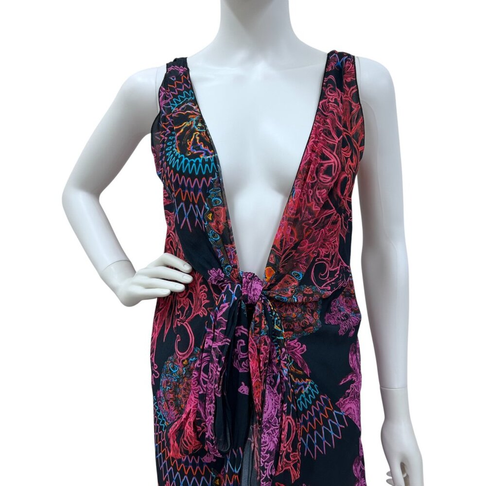 Authentic Versace Collection Halter Plunge V-Neck Maxi Dress IT 42 (US 6) - Picture 3 of 7